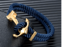 Bracelet ancre tissé multicouche pour hommes et femmes