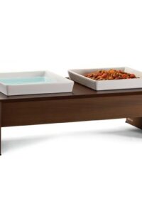 Replus Station D'Alimentation Meshidai A Double Bol en porcelaine